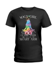 Yoga girl classy Ladies T-Shirt front