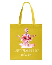 i just freaking love yoga Tote Bag tile