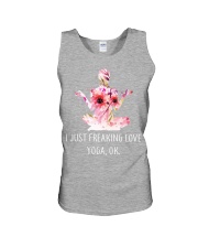 i just freaking love yoga Unisex Tank tile