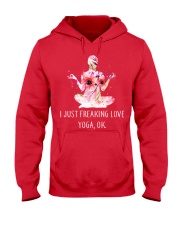 i just freaking love yoga Hooded Sweatshirt tile