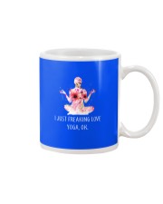 i just freaking love yoga Mug tile