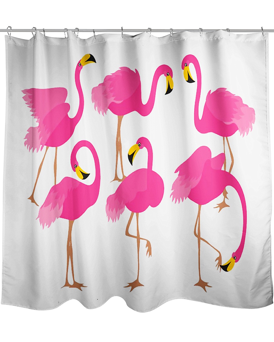 Awesome Flamingo Curtains Shower Curtain