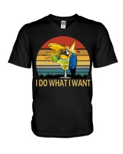 I do what i want V-Neck T-Shirt tile