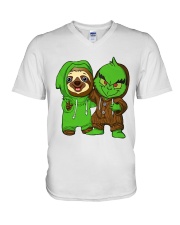 Sloth friends V-Neck T-Shirt tile