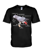 Parrot funny V-Neck T-Shirt tile