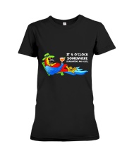 Quarantine and chill Premium Fit Ladies Tee tile