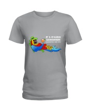 Quarantine and chill Ladies T-Shirt tile