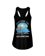 Sloth fishing team Ladies Flowy Tank tile