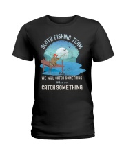 Sloth fishing team Ladies T-Shirt tile