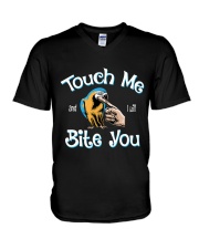 I will bite you V-Neck T-Shirt tile