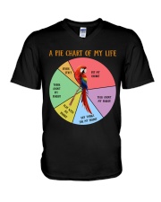 Pie chart of my life V-Neck T-Shirt tile
