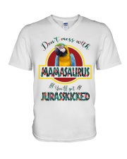 Mamasaurus V-Neck T-Shirt tile