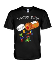 Happy pills V-Neck T-Shirt tile