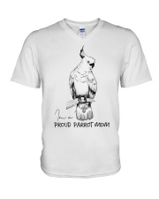 I'm a pround parrot mom V-Neck T-Shirt tile