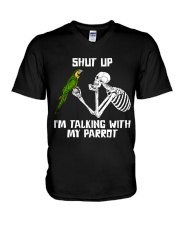 shut up V-Neck T-Shirt tile