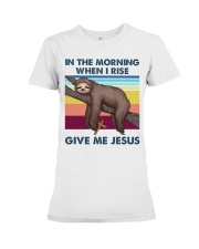 Sloth jesus Premium Fit Ladies Tee tile