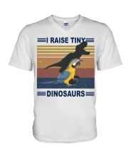Tiny dinosaurs V-Neck T-Shirt tile