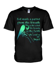 God made parrot V-Neck T-Shirt tile