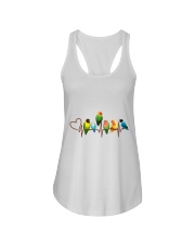 Parrot heart beat Ladies Flowy Tank tile