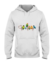 Parrot heart beat Hooded Sweatshirt tile