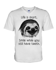 Life is short V-Neck T-Shirt tile