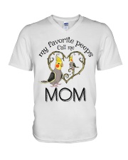 Parrot mom V-Neck T-Shirt thumbnail