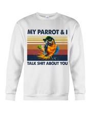 My parrot and i talk sh about you Crewneck Sweatshirt tile