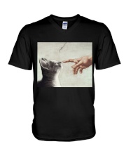 Cats Michelangelo V-Neck T-Shirt tile