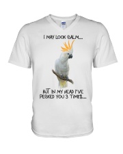 I may look calm V-Neck T-Shirt tile
