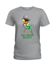 Salt shaker security Ladies T-Shirt tile