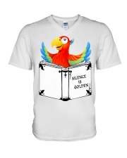 Silence is golden V-Neck T-Shirt tile