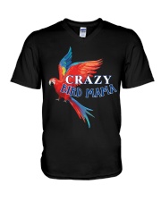 Crazy bird mama V-Neck T-Shirt tile