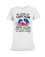 My level of sarcam Premium Fit Ladies Tee tile