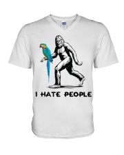 I hate people V-Neck T-Shirt tile