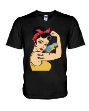 Bird mom V-Neck T-Shirt tile