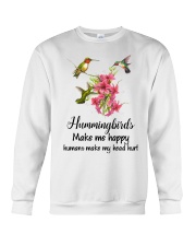 Humming birds make me happy Crewneck Sweatshirt tile