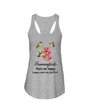 Humming birds make me happy Ladies Flowy Tank tile