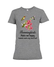 Humming birds make me happy Premium Fit Ladies Tee tile