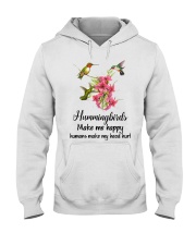 Humming birds make me happy Hooded Sweatshirt tile