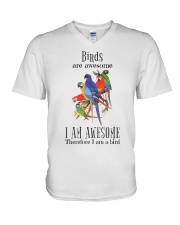 Birds are awesome V-Neck T-Shirt tile