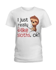 I just really like sloths Ladies T-Shirt tile