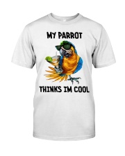 My parrot thinks im cool Premium Fit Mens Tee tile