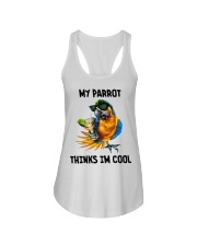 My parrot thinks im cool Ladies Flowy Tank tile