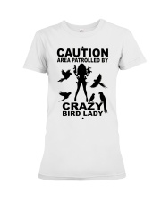 Crazy bird lady Premium Fit Ladies Tee tile