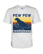 Pew pew V-Neck T-Shirt tile