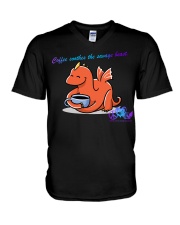 Coffee Soothes the Savage Beast V-Neck T-Shirt thumbnail