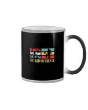 Grandpa The Man The Myth The Bad Influence Color Changing Mug tile
