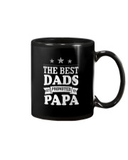 The Best Dads Get Promoted To Papa Mug tile