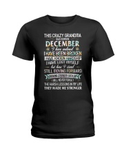 This Crazy Grandma Was Born In December Ladies T-Shirt front