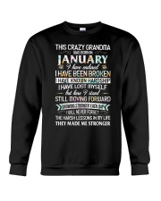 This Crazy Grandma Was Born In January Crewneck Sweatshirt tile